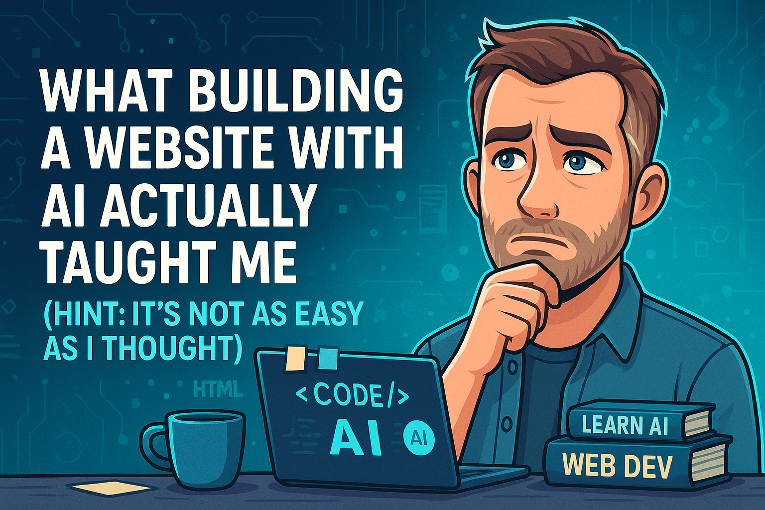What Building a Website with AI Actually Taught Me (Hint: It’s Not as Simple as 5 Clicks) header image